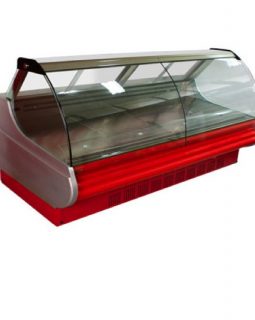 Vitrina Vidrio Curvo Levante Hidráulico 2 metros