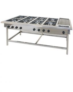 Anafe 8 Quemadores 35x35 cms. con Churrasquera