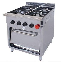 Cocina Industrial 4 Quemadores con Horno