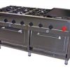 Cocina Industrial 6 Quemadores con 2 Hornos y Plancha