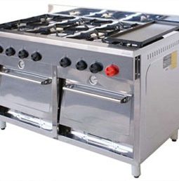 Cocina Industrial 6 Quemadores con 2 Hornos y Plancha 1
